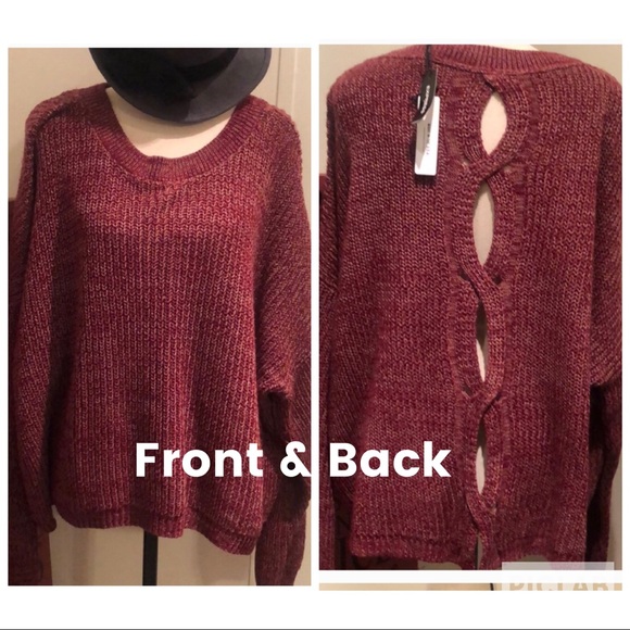 Express Sweaters - Express NWT  XL burgundy color sweater